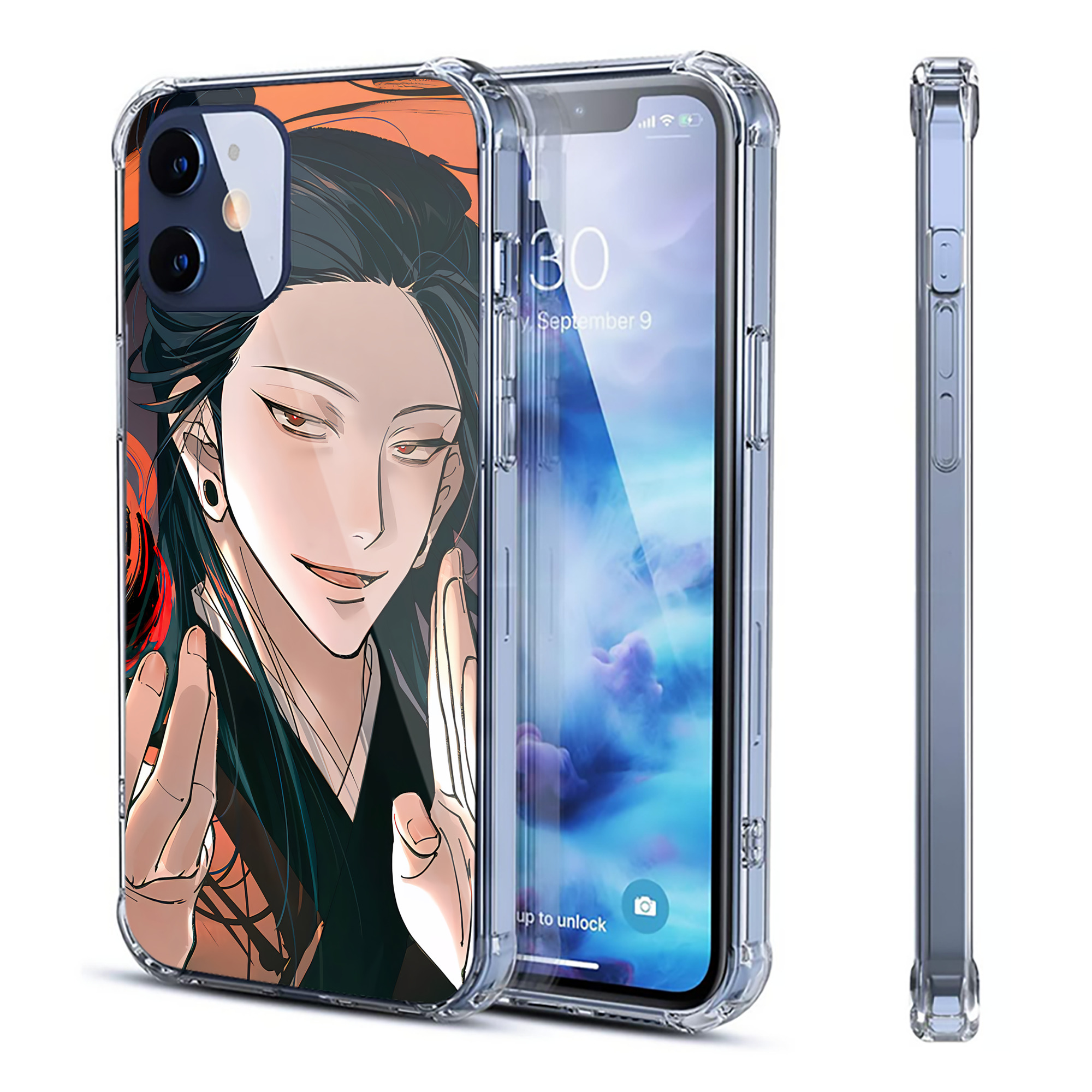 （画像用） 呪術廻戦 Jujutsu Kaisen 【iPhone 12シリーズ対応】透明スマホケース（クリアソフトケース）